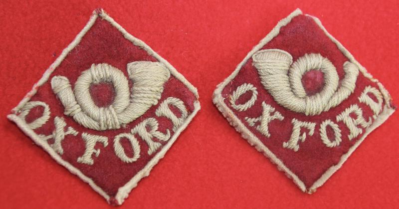 Oxford LI Puggaree Badges