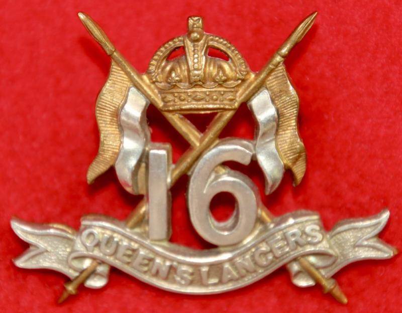 16th Queen's Lancers Collar Badge