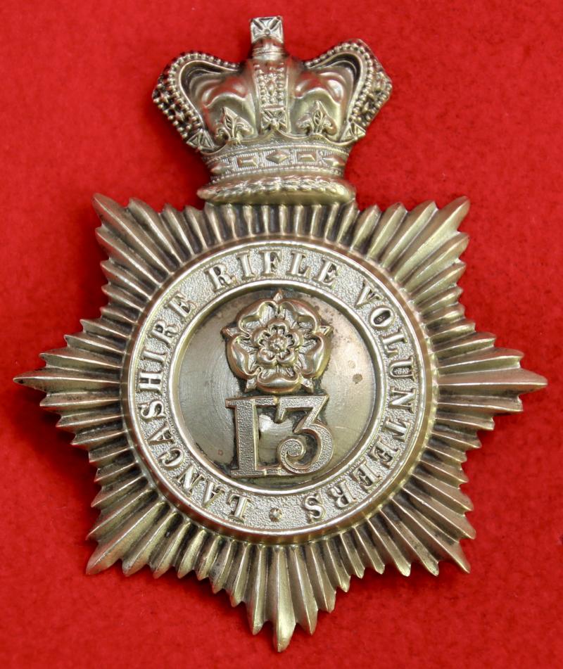 13th Lancs RV Officer's Shako Plate