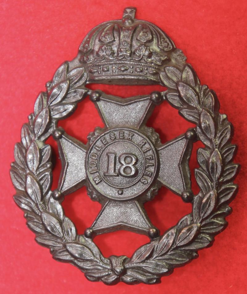 18th Middlesex Rifles Glengarry Badge
