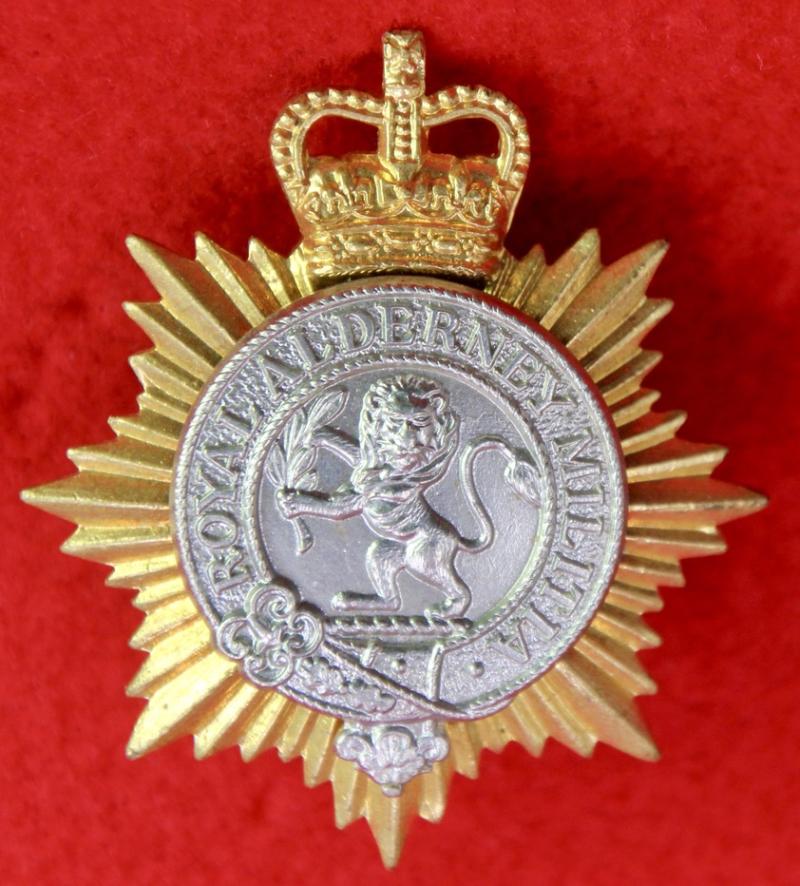 R Alderney Militia Cap Badge