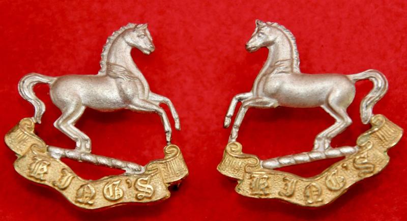 King's Regt Officer's Collar Badge