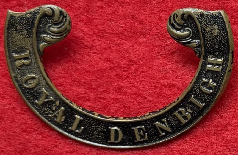 R Denbigh Militia Forage Cap Badge