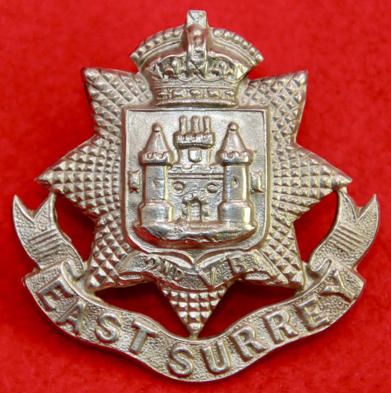 Victorian 2VB E Surrey Cap Badge