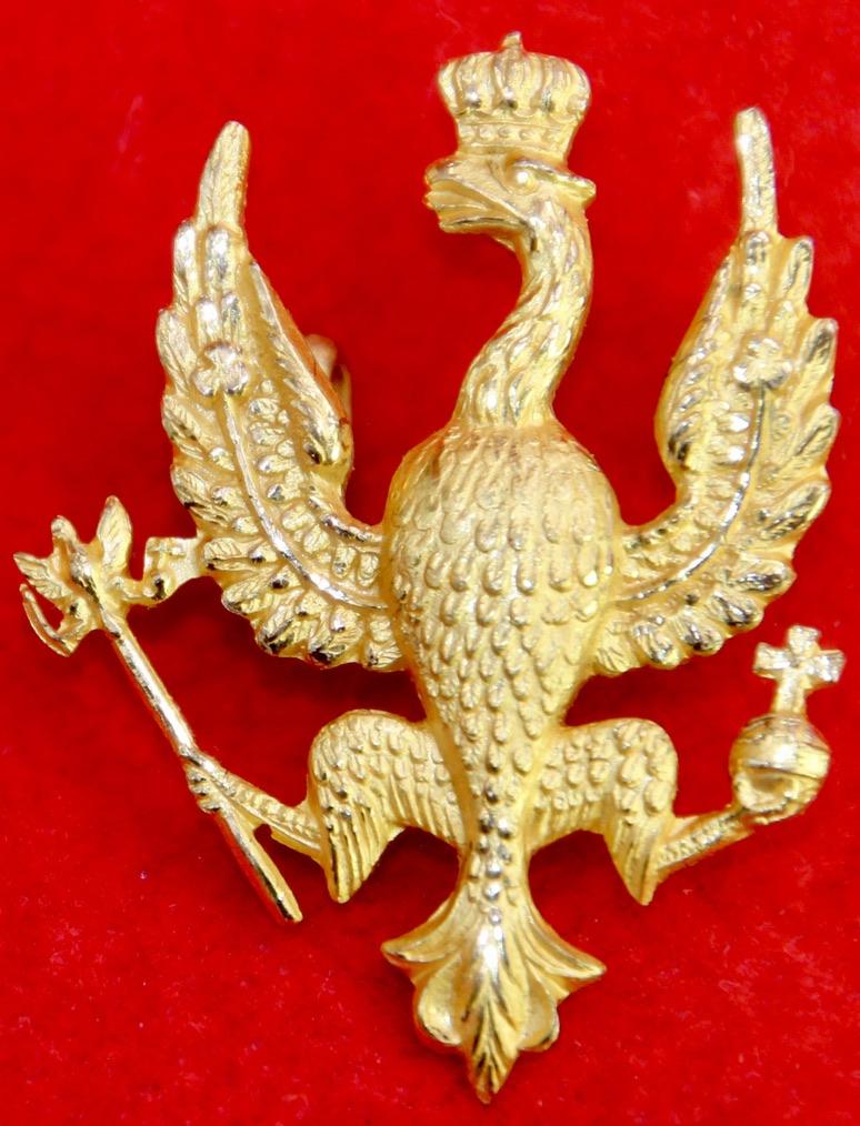14th/20th Hussars Officer's Collar Badge