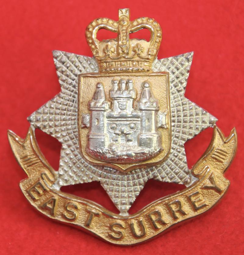 East Surrey Regt Officer's Cap Badge